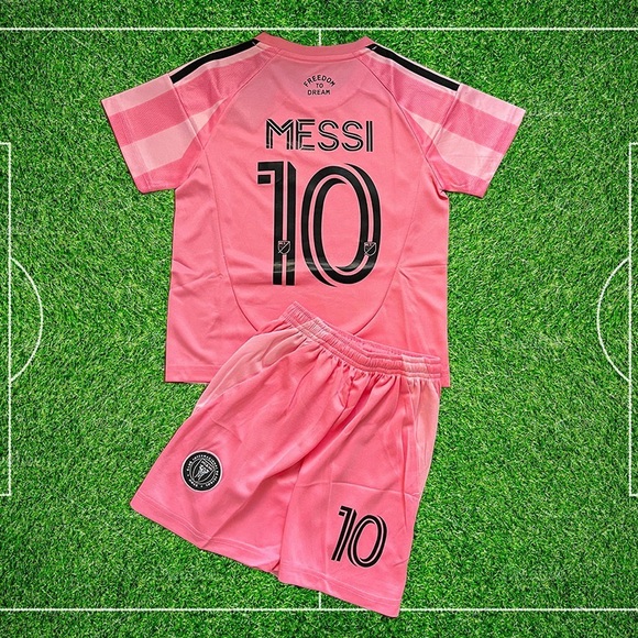 Other - Messi Inter Miami #10 Home Jersey in Pink– Youth Fan Set (Jersey + Shorts)